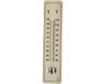 Alma Garden thermometer binnen/buiten - Hout - Bruin - 22 cm
