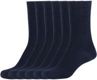 s.Oliver 6-pack gestreepte sokken voor dames, maat 35-38, marineblauw, katoen
