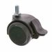 AMIG roue pivotante PU bande de roulement avec frein - 1x - D50mm - fixation à vis M8 - 50kg - noir