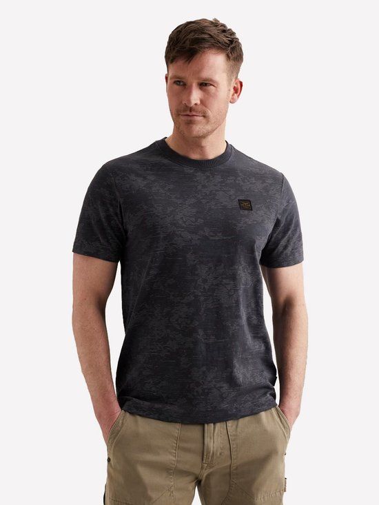 PME Legend T-shirt 3XL Blauw Katoen Ronde Hals Korte Mouw Regular Fit