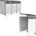 Melko - Boîte Poubelle Boîte D'Extension 120 Litres En Bois Anthracite/blanc 68 X 68 X 127 Cm, Y Compris Paroi Arrière