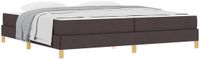 vidaXL Boxspringbed met matras, donkerbruin, 200 x 200 cm, stof