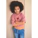 NONO Fluwelen Cropped Top met Borduursels en Tekst - Roze