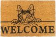 Merkloos Deurmat kokos - kat - 60 x 40 cm - antislip