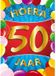 Bellatio Decorations Verjaardag deurposter - 50 jaar - multi - 59 x 84 cm