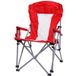 HWC-L50 Campingstoel, Klapstoel Visstoel Regisseursstoel, Afwasbare Beschermhoes Staalstof/Textiel ~ Rood