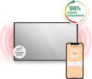Klarstein Chauffage miroir infrarouge sur pied 1000W IP24 avec thermostat et contrôle par application