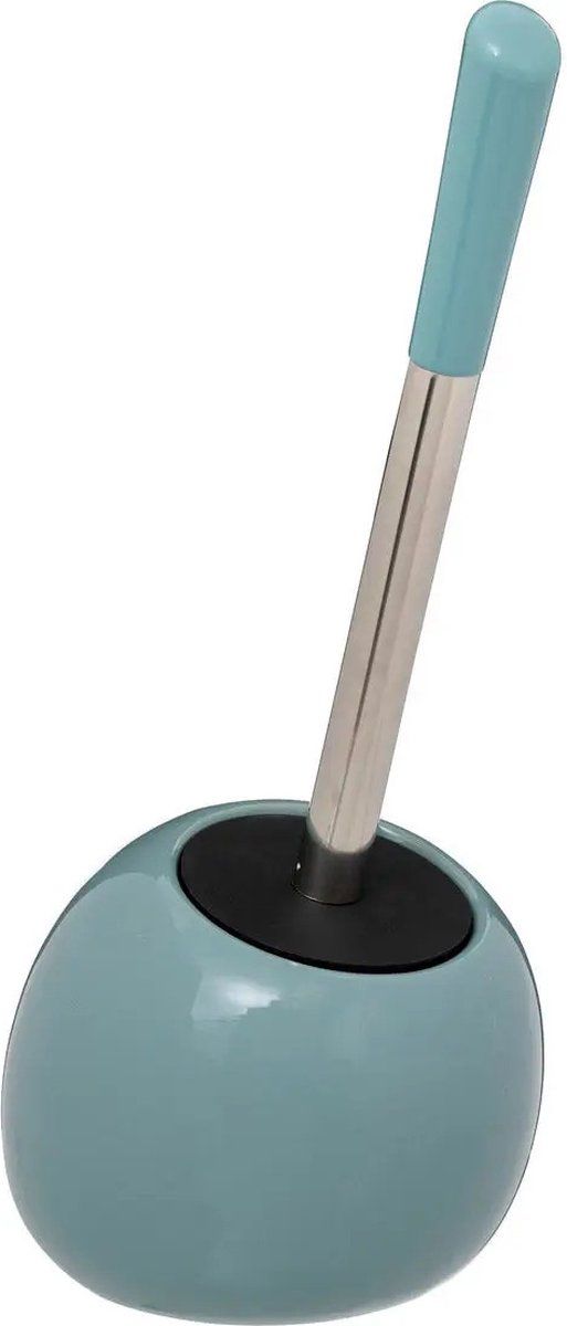5five Toilet/wc-borstel in houder - ijsblauw - 35 cm