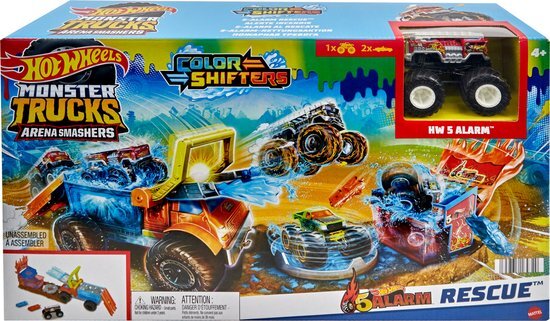 Hot Wheels - Monstertrucks Arenabeukers Color Shifters 5 Alarm Redding - Speelset