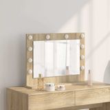 vidaXL - Make-up Spiegel Sonoma Eik 60 x 45 x 18 cm Rechthoekig