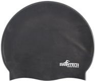 SwimTech Siliconen badmuts zwart - Unisex