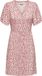 ONLY Jurk ONLEVIDA Korte jurk V-hals Korte mouw Gebloemd Viscose L Cloud Dancer 1