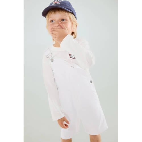 Mango Kids denim tuinbroek wit
