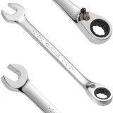 Expert by Facom Expert Ringsleutel met Ratel 21 mm - Chroom-vanadiumstaal