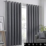 Fusion Home Furnishings Strata-Blockout Paar Eyelet Gordijnen
