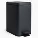 Relaxdays Prullenbak badkamer - 10 l - smal - softclose - donkergrijs