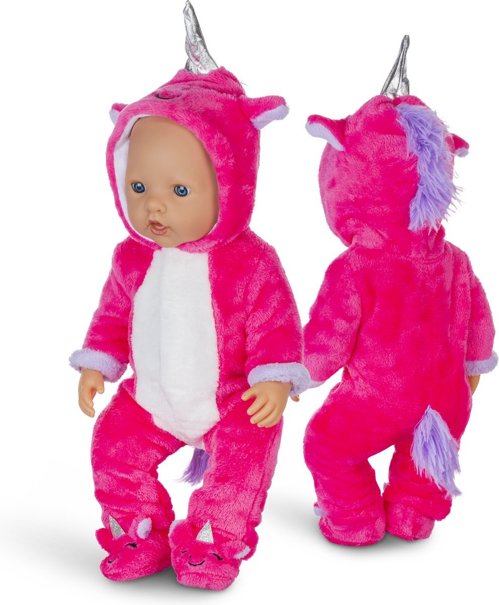 Isa's Friends Isa's Friends® - Poppenkleding - Kleertjes geschikt voor o.a. BABY born - 43 cm - Unicorn Onesie