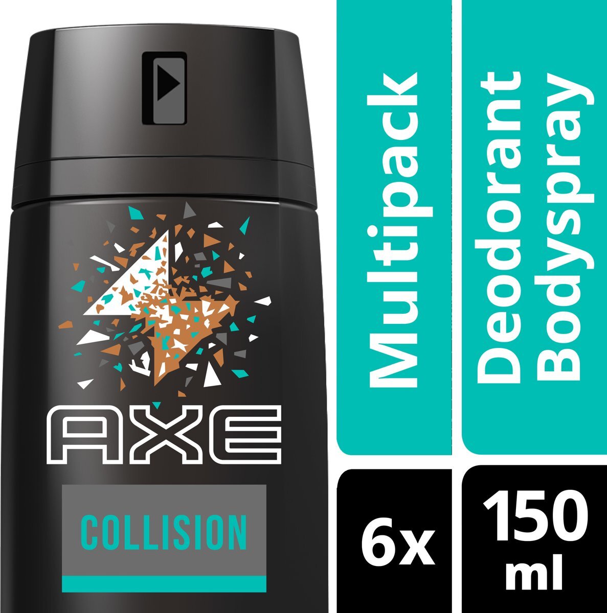 AXE Leer & Koekjes For Men - 150 ml - Deodorant Spray - 6 stuks - Voordeelverpakking
