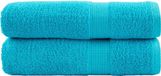 vidaXL - Badhanddoeken - SOLUND - 2 stuks - 600 g/m² - 70x140 cm - Turquoise