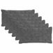 vidaXL - Kussensloop - 6 stuks - Donkergrijs - 40 x 80 cm