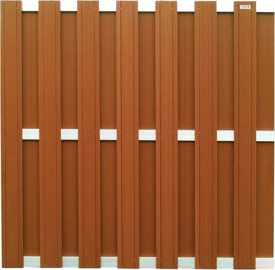 Intergard Tuinscherm composiet schutting wpc bruin alu 180x180cm