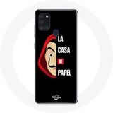 Maniacase Etui voor Samsung Galaxy A21S La casa de papel Logo en masker