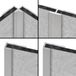 Schulte Deco Design Profielsets aluminium - 2 eindprofielen - 1 binnenhoek en een koppelprofiel - lengte 210cm - D1901121-1