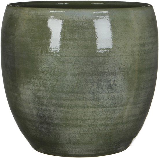Mica Decorations - Lester Ronde Pot Groen - 31 x 33 cm