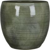Mica Decorations - Lester Ronde Pot Groen - 31 x 33 cm