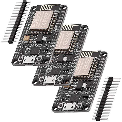 AZ Delivery 3 x NodeMCU V2 WiFi Amica ESP8266 ESP-12E Development Board met CP2102 Ongesoldeerde versie compatibel met Arduino Inclusief E-Book!