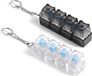 Jouets pour adultes - Set de 2 - 4 boutons - Porte-clés amusant - Réduction du stress - Anxiété - Bureau