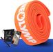 NEOLYMP Lang fitnessband van stof – Oranje, Weerstandsniveau 2, 65 kilo, Nylon