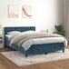 Maison Exclusive - Lit boxspring avec matelas, bleu foncé, 140x200 cm, velours