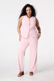 MS Mode Broek Straight leg pantalon Licht rose