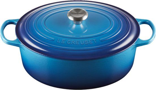 Le Creuset Braadpan Signature Ovaal Azure 33cm 7.5L