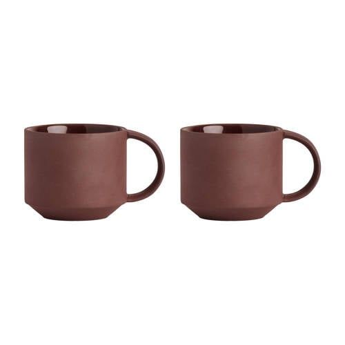 OYOY Living Mok (Ø8 cm) - Bruin - Set van 2