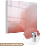 MuchoWow® Glass Painting 50x50 cm - Acrylic Glass Painting - Balloon - Pink - Pastel - Photo on Glass - Paintings