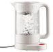 Bodum Bistro Bouilloire, 1,1 litre, 1500W, 5 réglages de température, Double paroi, Intérieur en verre, Blanc