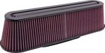 K&N Universeel filter - carbonvezel - ovale aansluiting van 83x229mm, 476mm x 127mm bodem, 425mm x 76mm top, 117mm hoogte (RP-5161)