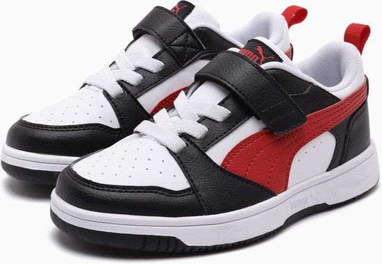 PUMA Rebound V6 Lo AC+ PS Unisex Sneakers - PUMA White-For All Time Red-PUMA Black - Maat 35