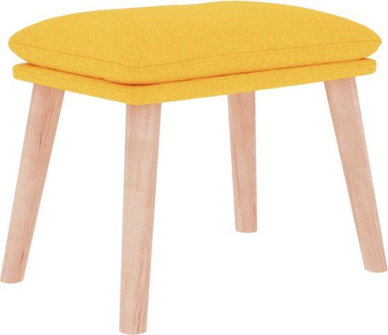 vidaXL Voetenbank 45x29,5x35 cm stof mosterdgeel