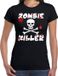 Bellatio Decorations Zombie killer Halloween t-shirt - zwart - dames - Horror party verkleedkleding - Zombie killer met doodskop shirt XL