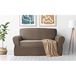 Zenna Home Stretch Pluche 1-delige Loveseat Hoes, Chocolade/Bruin