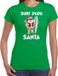 Bellatio Decorations Surf dude Santa fun Kerstshirt / Kerst t-shirt groen voor dames - Kerstkleding / Christmas outfit L