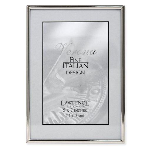 Lawrence Frames Simply Metal Picture Frame, 5 by 7-Inch, Zilver