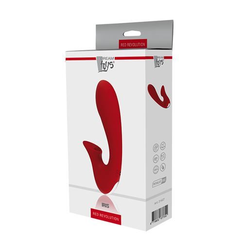DreamToys Red Revolution Iris Duo Vibrator - Rood