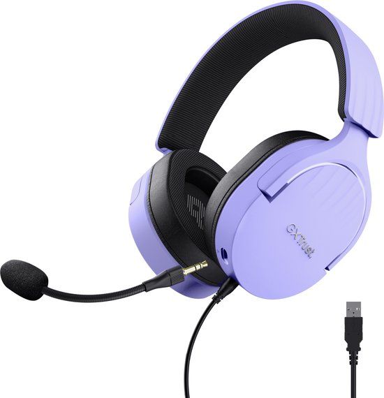 Trust GXT 490P Fayzo Gaming Headset - USB - 7.1 Surround Sound - Over-ear - Paars