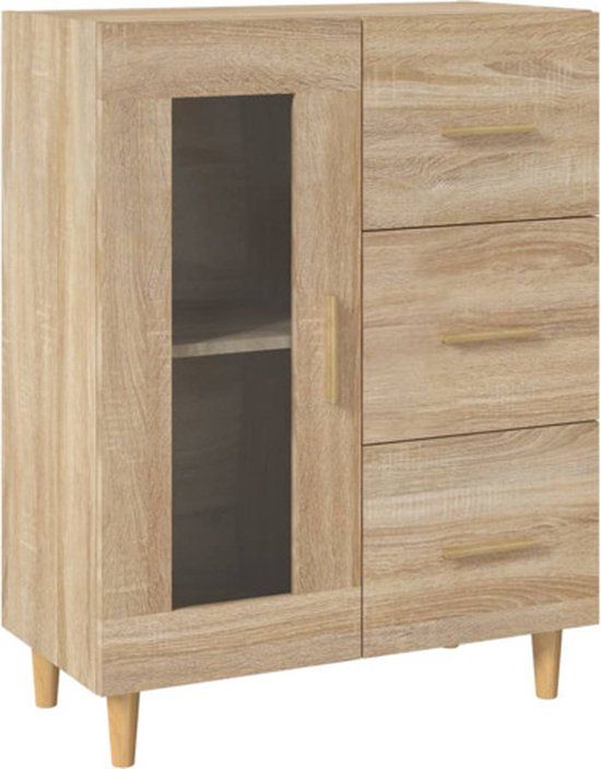 vidaXL Dressoir Sonoma Eikenhout 69,5x34x90 cm