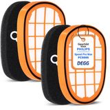 DEGG® - Filter geschikt voor Philips Speedpro Max, Max Aqua en Max Aqua Plus - Alternatief voor het FC5005/01 Filter - 6000, 7000 en 8000 serie - Wasbaar - Duurzaam - 2 STUK(S)