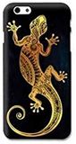 Beschermhoes Maori Dieren - Lizard op zwart Beschermhoes voor iPhone 7